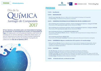 Santiago de Compostela acogerá el Día de la Química 2017